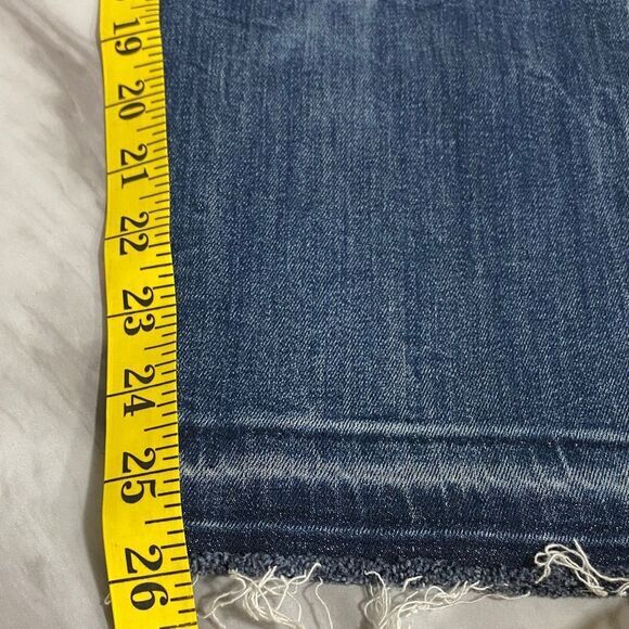 Banana Republic Premium Denim Straight Crop Jeans‎ Size 28 Distressed Raw Hem - Picture 10 of 12